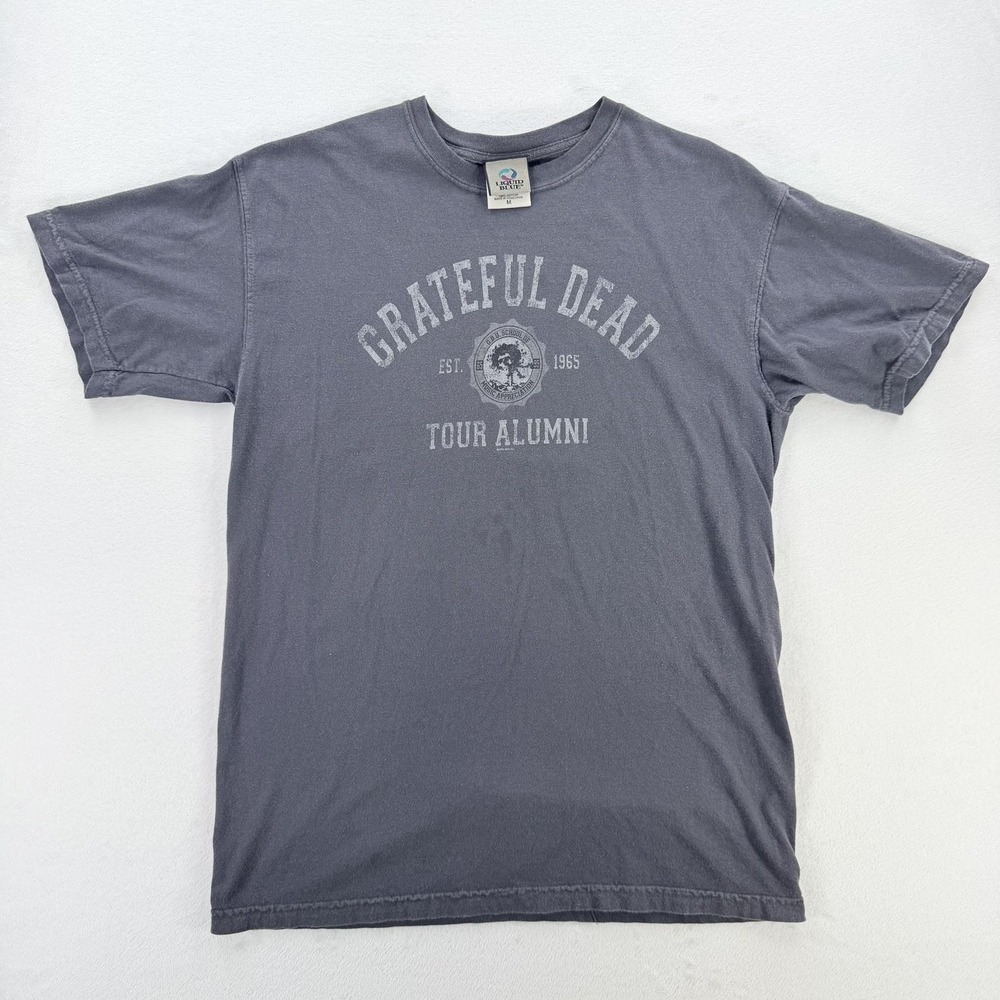 Grateful Dead Shirt Mens Medium Gray Tour Alumni Liquid Blue Graphic Tee